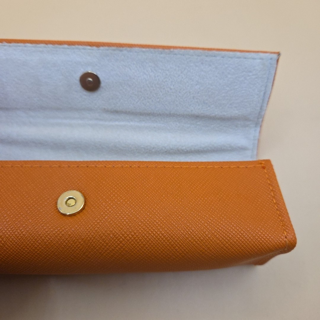 NEW TORY BURCH ORANGE SMALL AUTHENTIC EYEGLASSES CASE Weekender Travel
