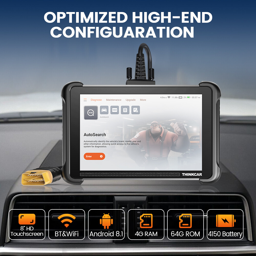 ThinkScan 689 Bidirectional OBD2 Scanner Auto Diagnostic Scan Tool E-CU Coding