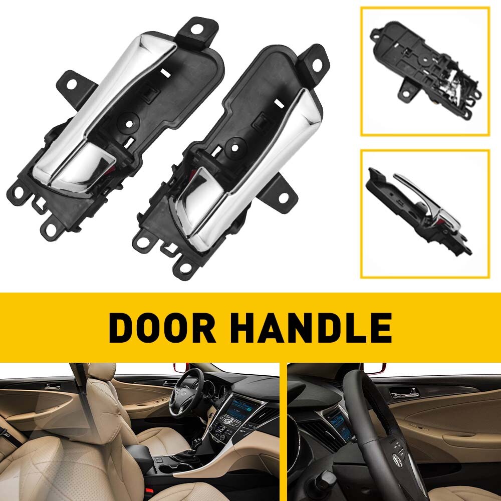 Front/Rear Left Right Inside Door Handle For Hyundai Sonata 2011-2015 Chrome EOA