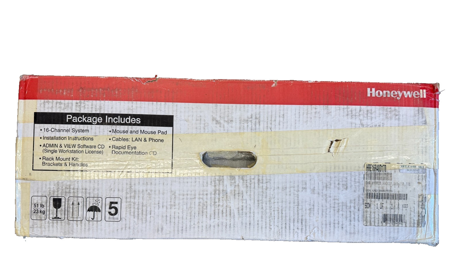 Honeywell Video HRE16R48D1T0 16-Channel Rapid Eye DVR (1TB, DVD-RW)