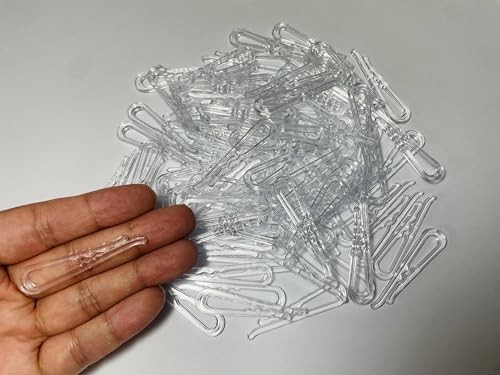 2inch/50mm 160Pcs Transparent Plastic U Shape Alligator Clips 2in 160P Teeth