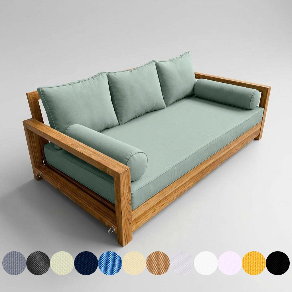 S3 Piped Trim Mattress Cushion Covers Only for Outdoor Daybed Porch Swing Bed