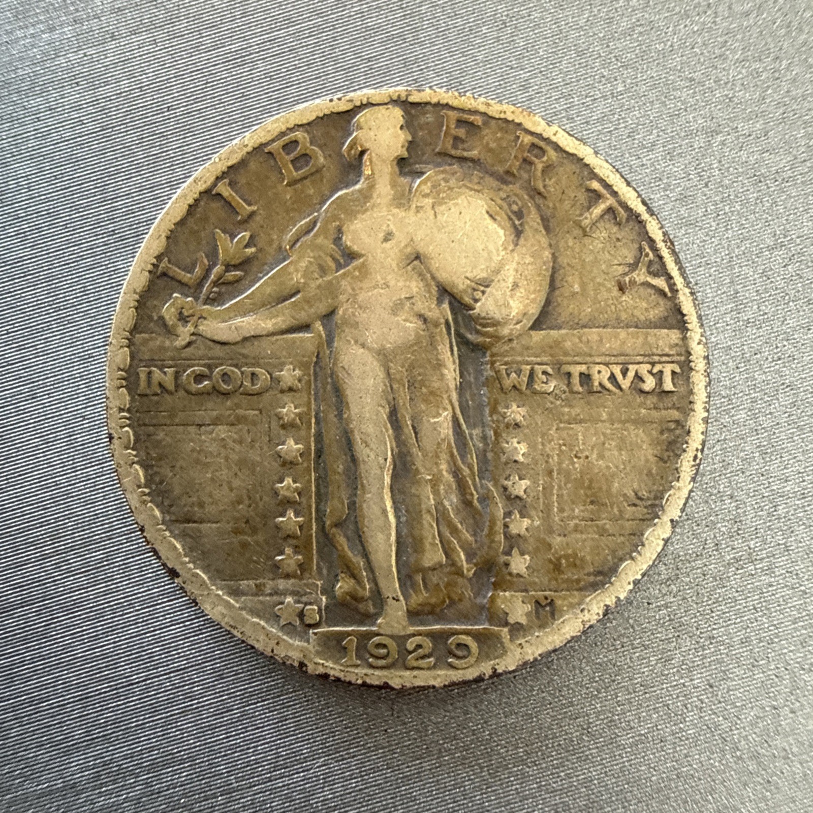 1929 S Mint Silver Standing Liberty Quarter