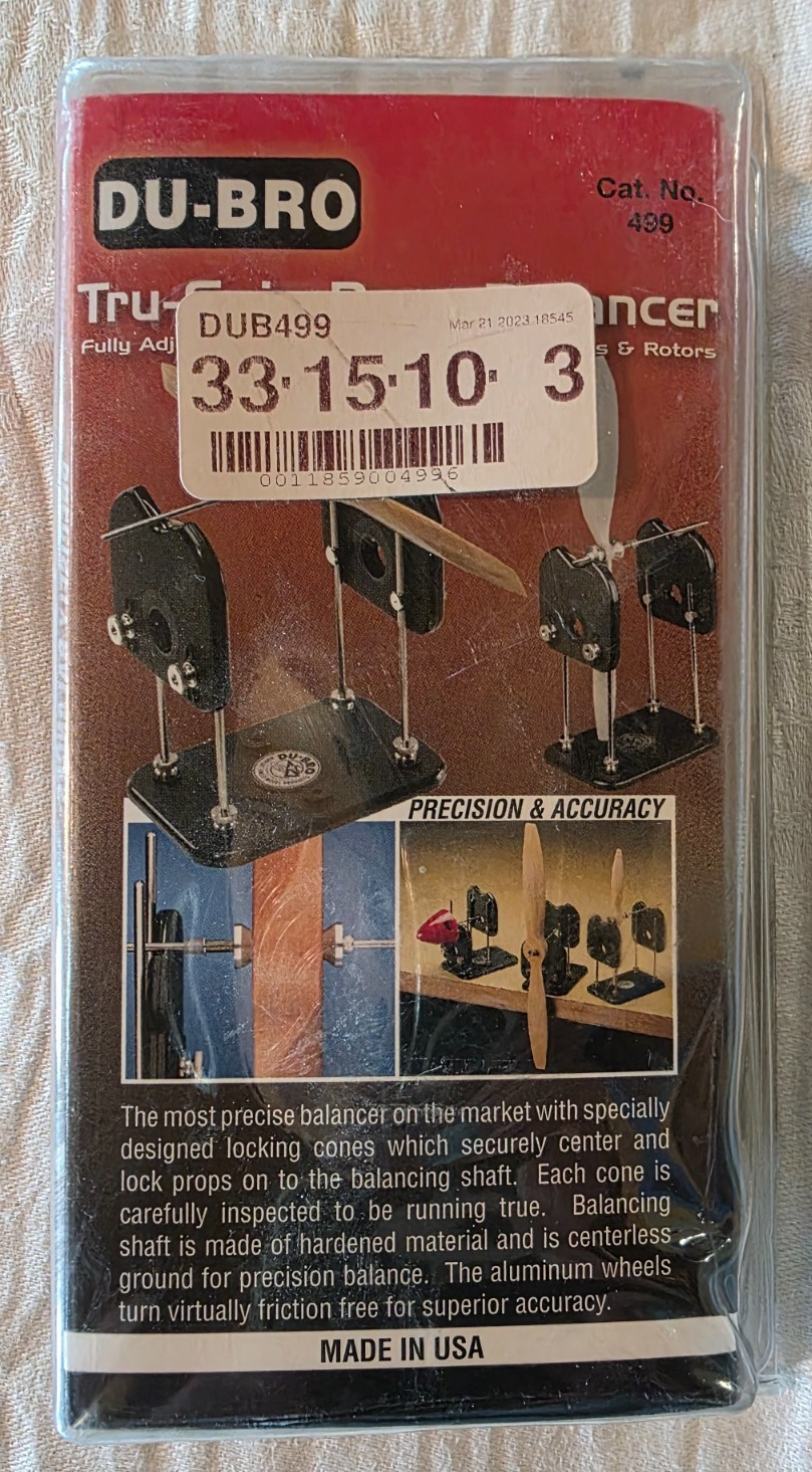 DuBro Tru-Spin Prop Balancer Model 499 for RC Vehicles, Age Level 8-11 Years