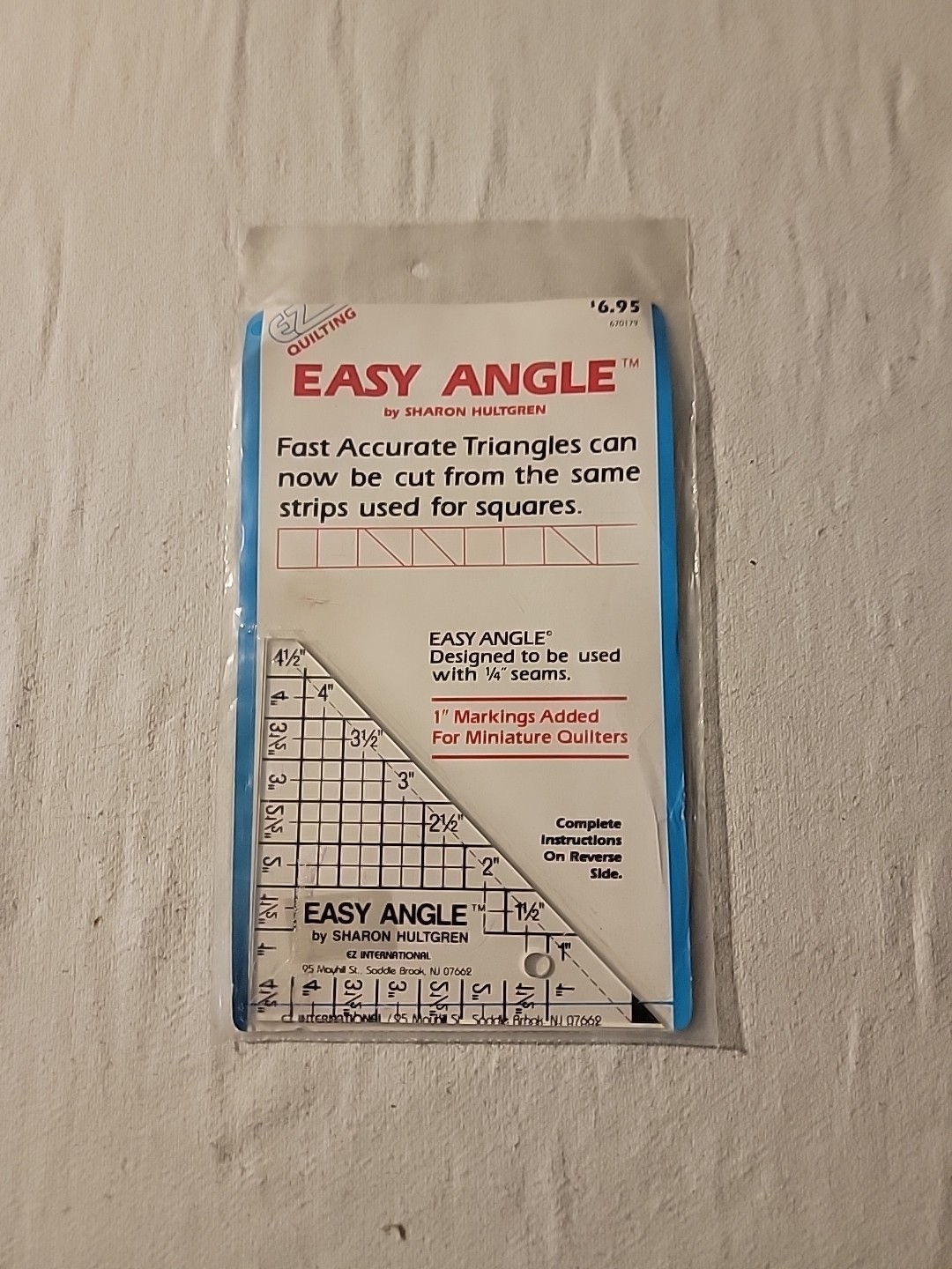 NIP Vintage EZ Quilting Easy Angle Template Triangle by Sharon Hultgreen - NEW