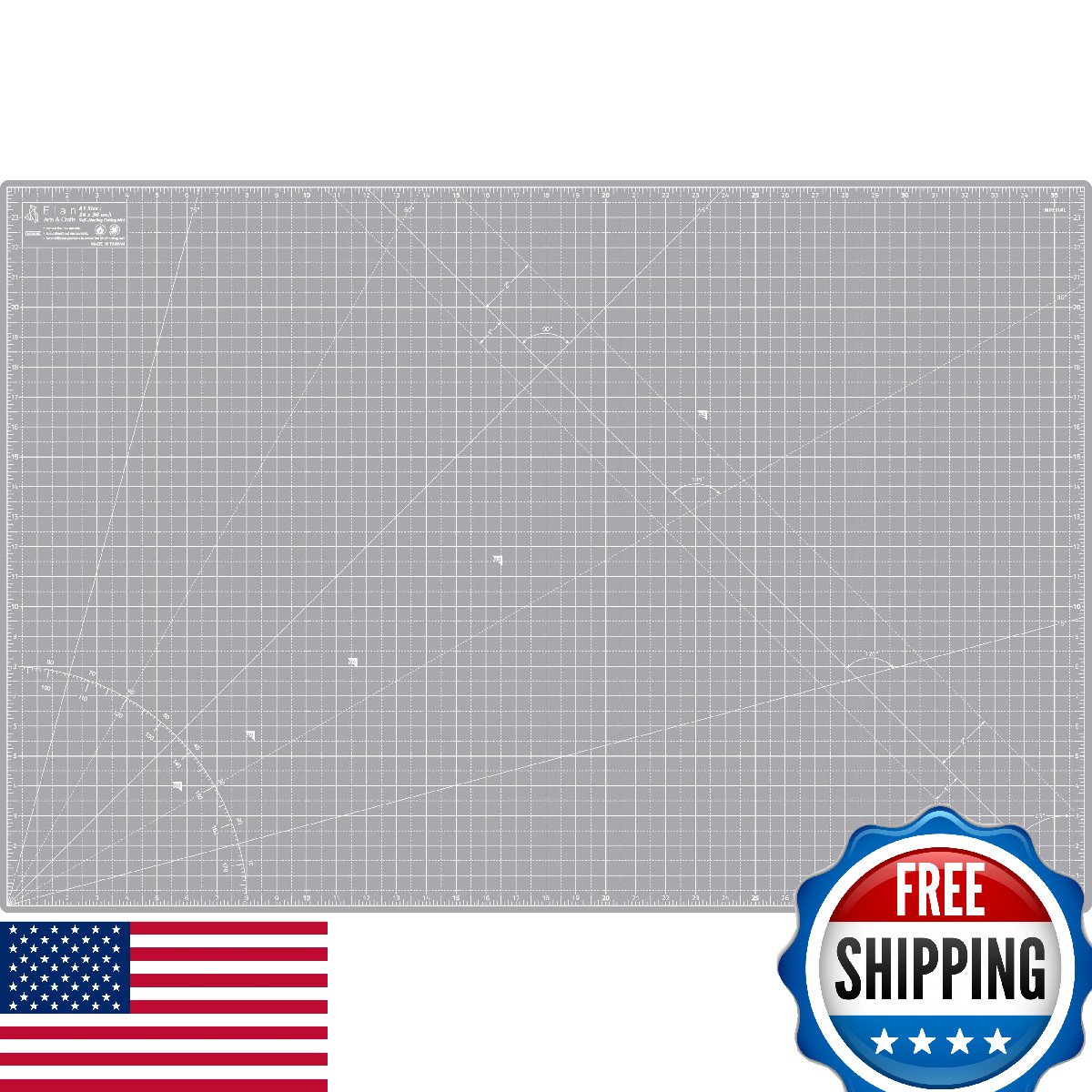 Elan A1 Self-Healing Cutting Mat 24x36 Inch - Gray, Hobby & Craft