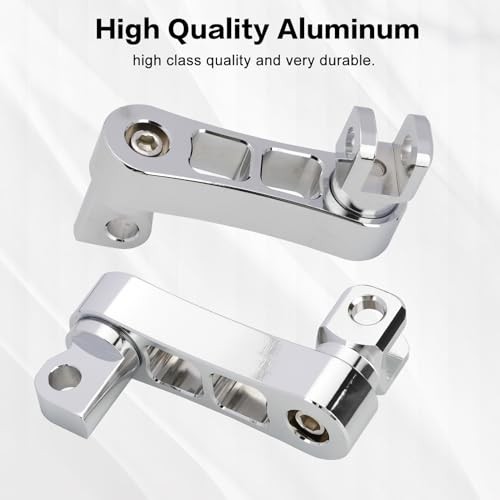 Highway Footpegs Adjustable Passenger Foot Pegs 2 1/4" Extension Chrome