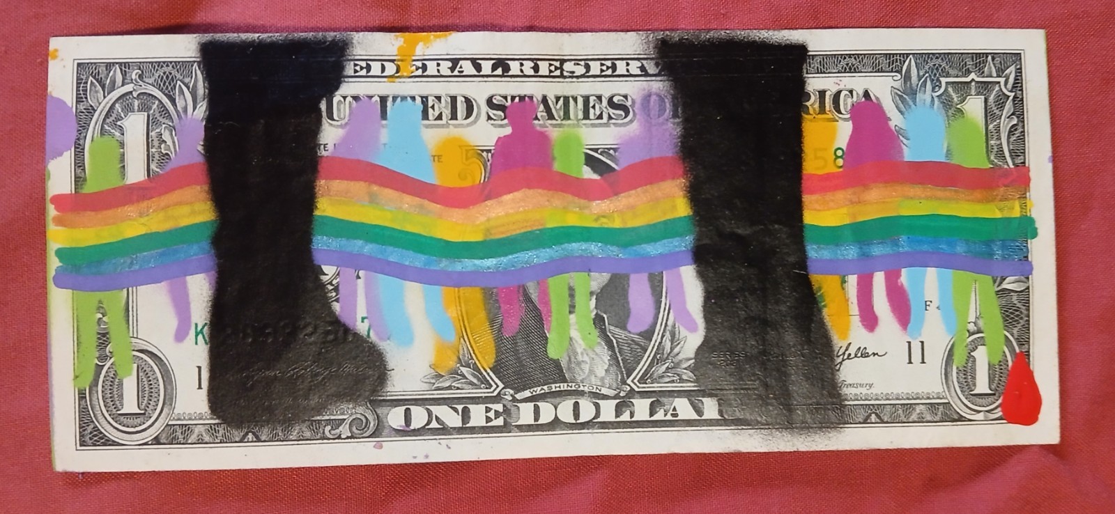 Stand With Pride 2/10 Real Dollar Money Art Collectable COA LGBTQ Gay Love
