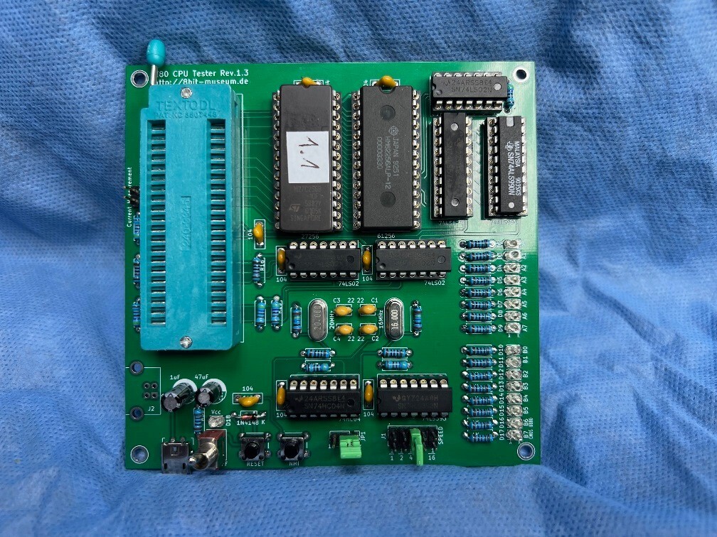 Z80 CPU NMOS / CMOS Tester - Kit Version