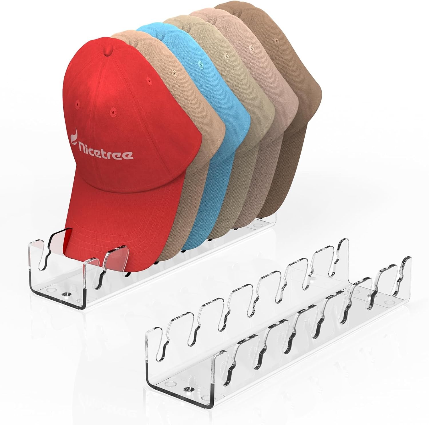 Hat Organizer for Baseball s, No Install Acrylic Hat Ras for