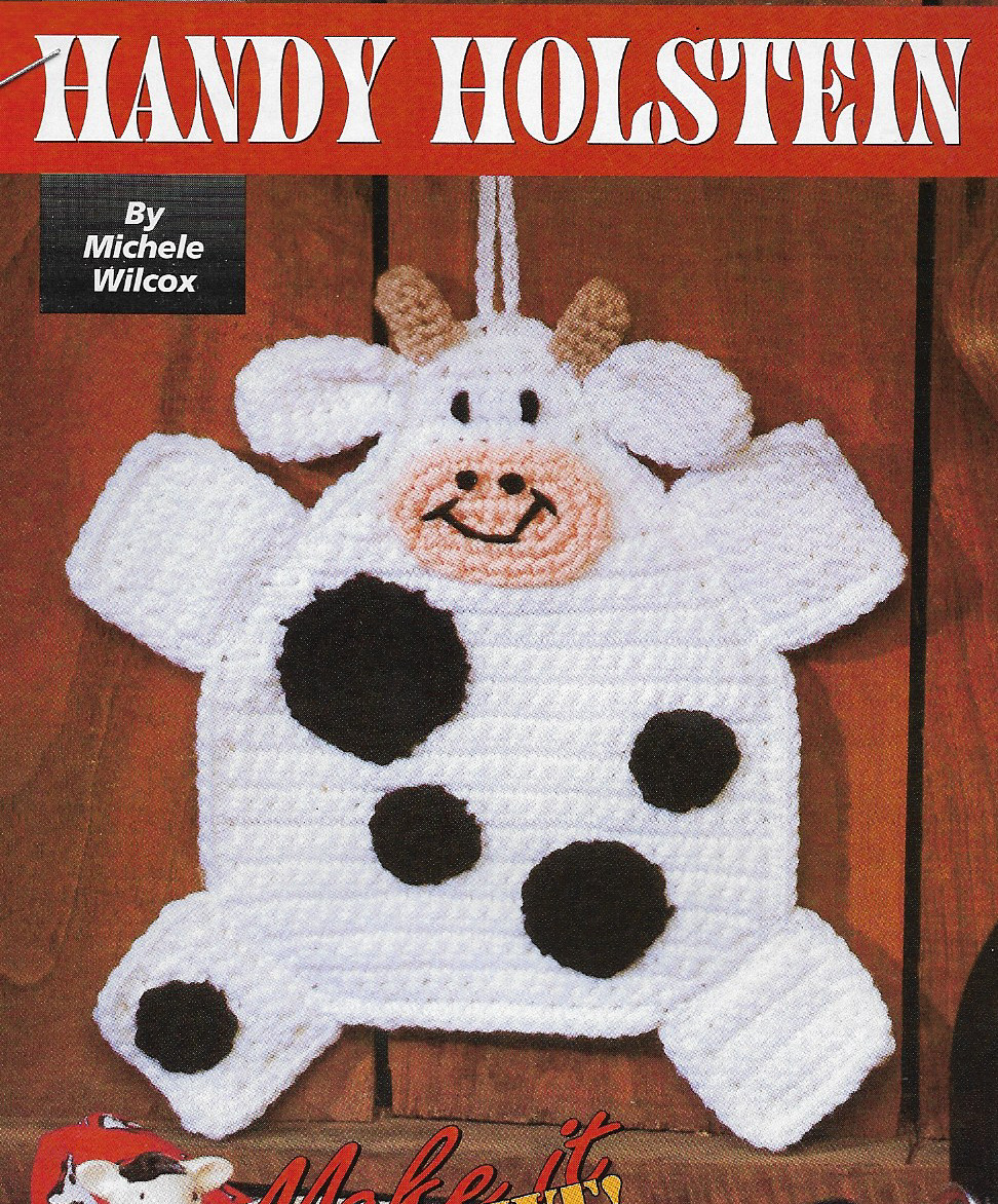 Handy Holstein Potholder crochet pattern instructions