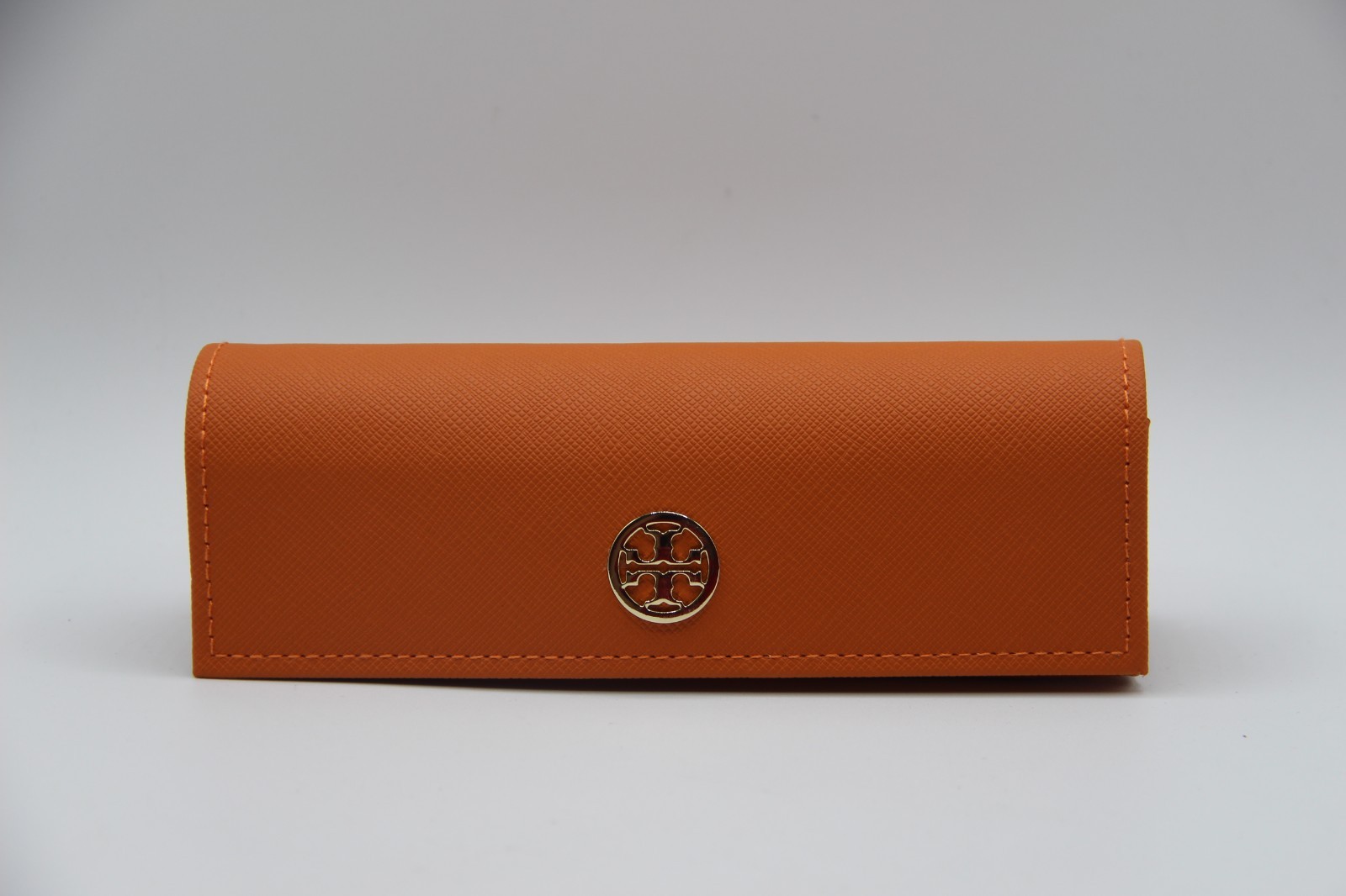 NEW TORY BURCH ORANGE SMALL AUTHENTIC EYEGLASSES CASE W/CLOTH