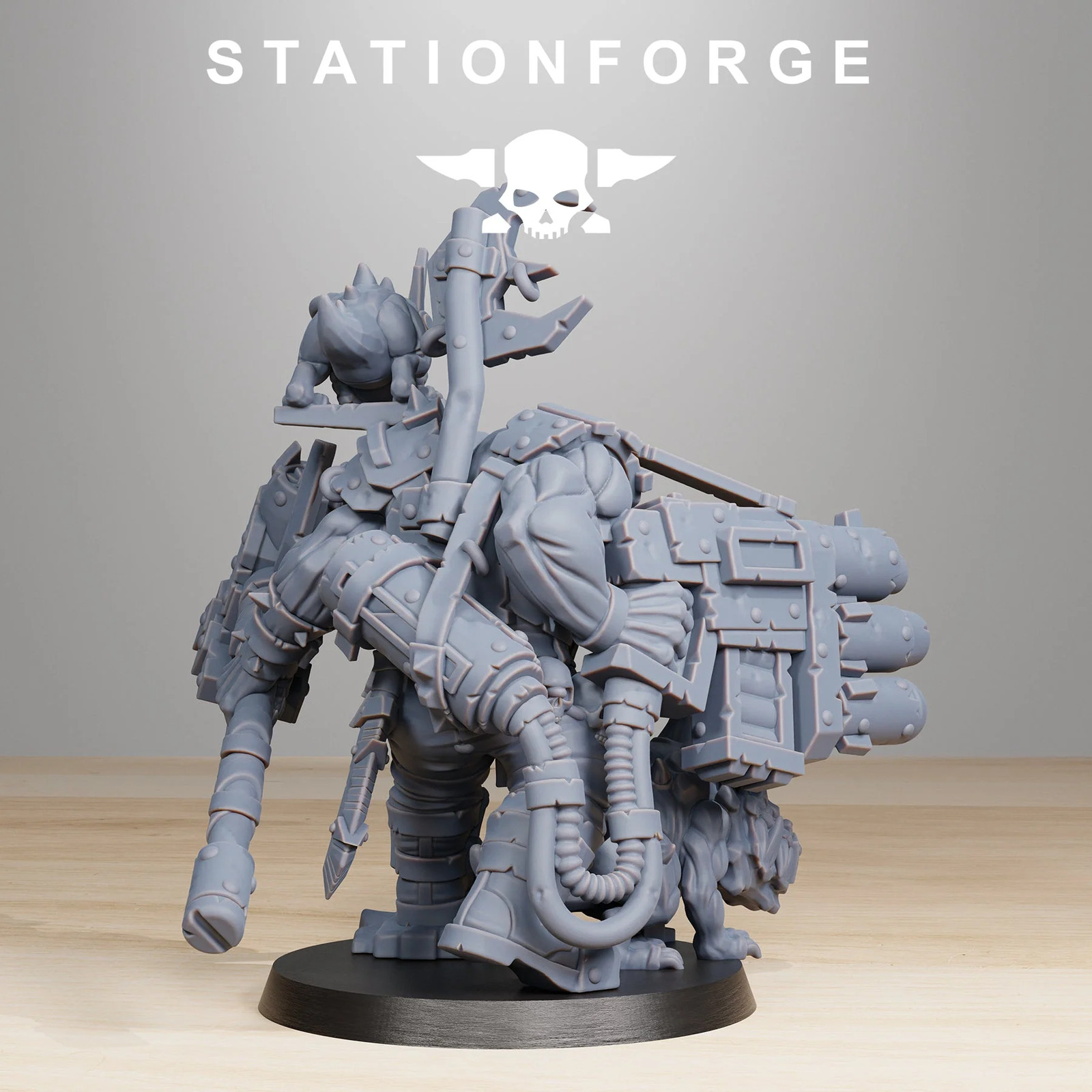 Orkaz Blackskull Ork Commander Wargame Proxy Miniatures StationForge
