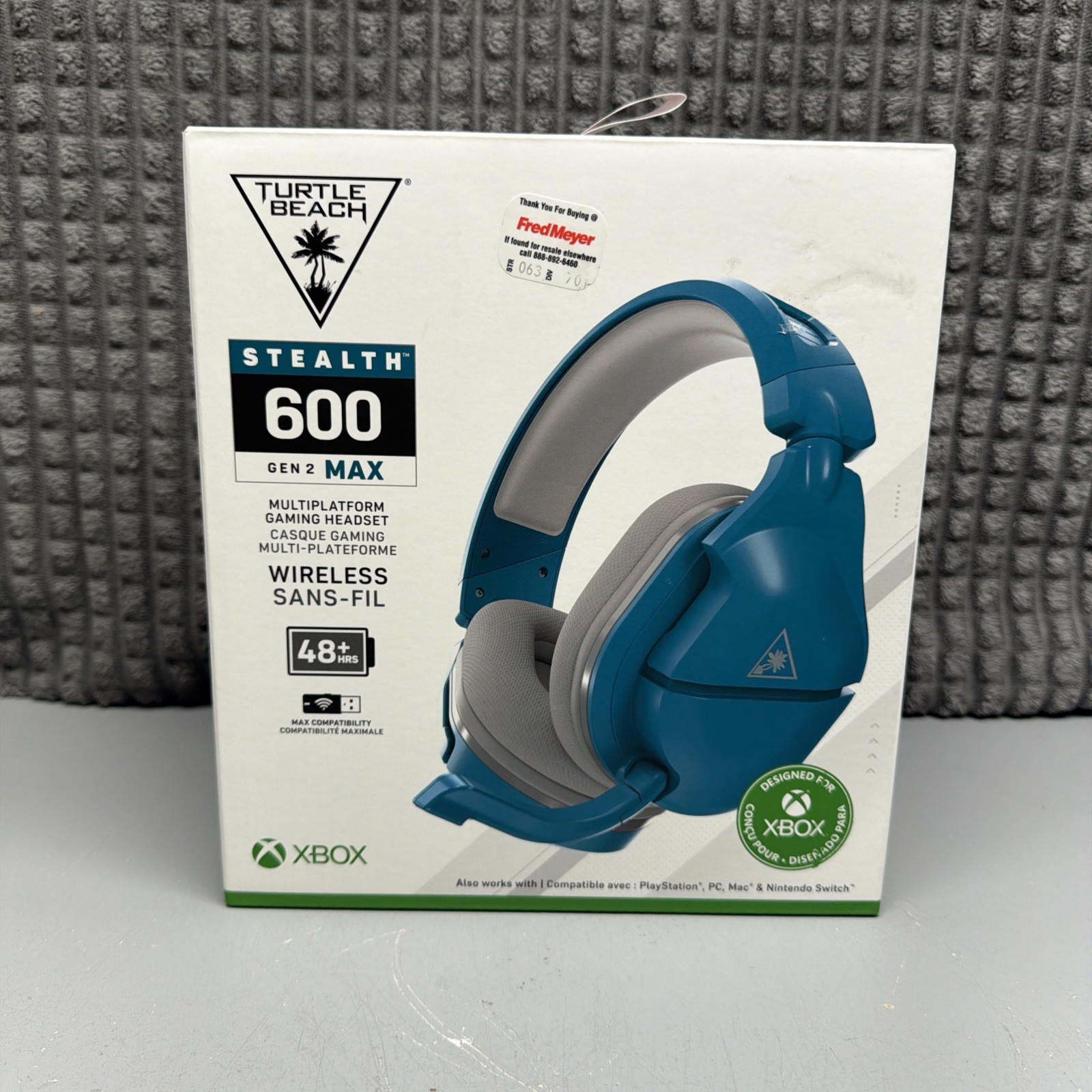 Turtle Beach Stealth 600 Gen 2 MAX Wireless Headset Grey Aqua Multiplatform New