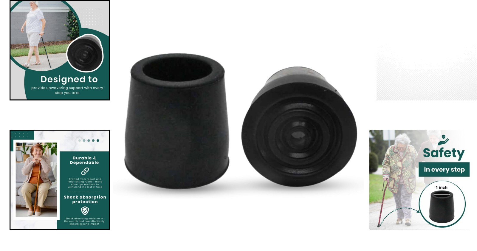 Comfortable & Durable Cane Tips - 1