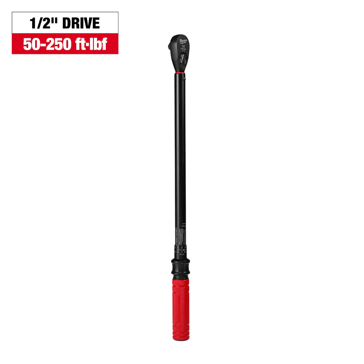 Milwaukee 48229203 1/2 Inch Drive Click Torque Wrench 50-250 Ft-lbf