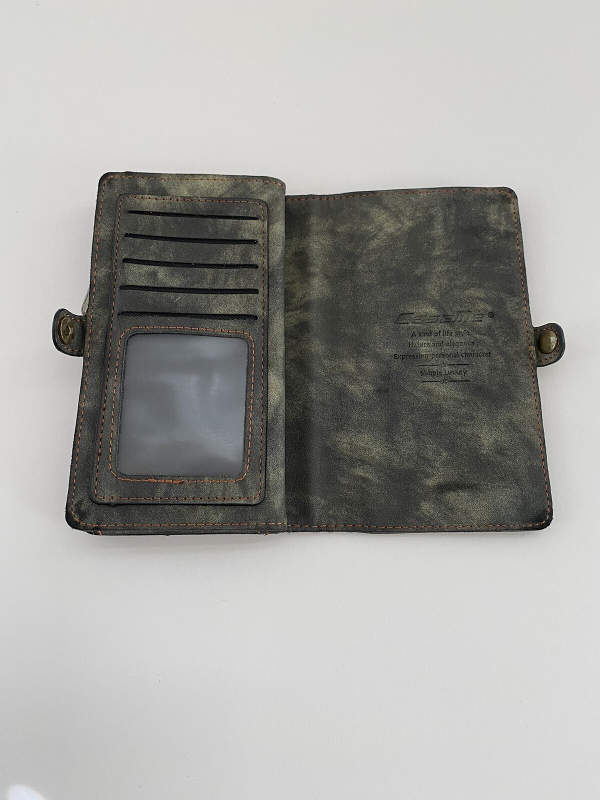 Case Me Wallet/Holder Gray Suede No Phone Case