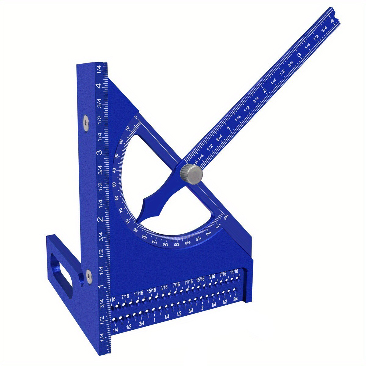 Carpenter Square Tool with Semicircle Pointer for Quick Angle Adjustments