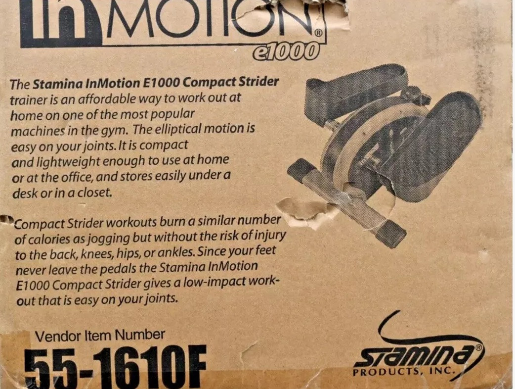 STAMINA InMOTION E1000 COMPACT ELIPTICAL MACHINE 55-1610 CARDIO NEW OPEN-BOX