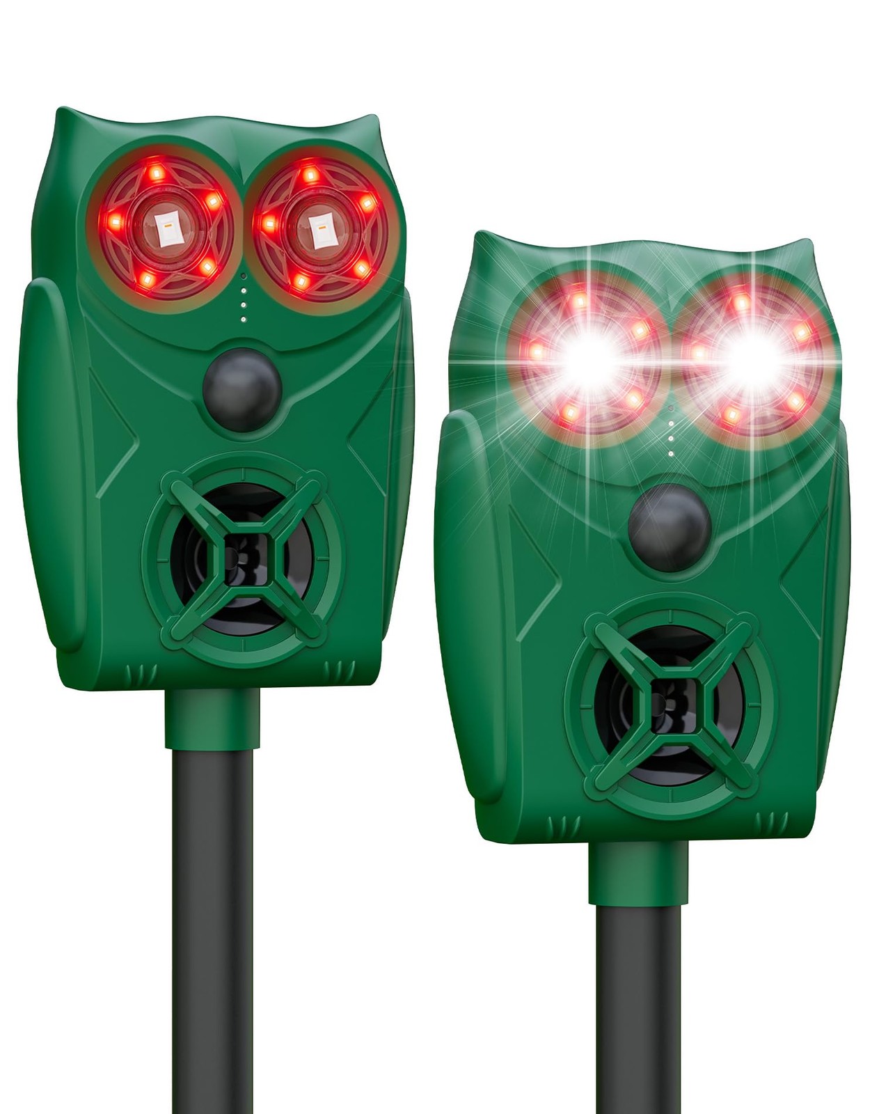 Pexpel 2 Pack Solar Ultrasonic Animal Repeller Motion Sensor Deer Repellent