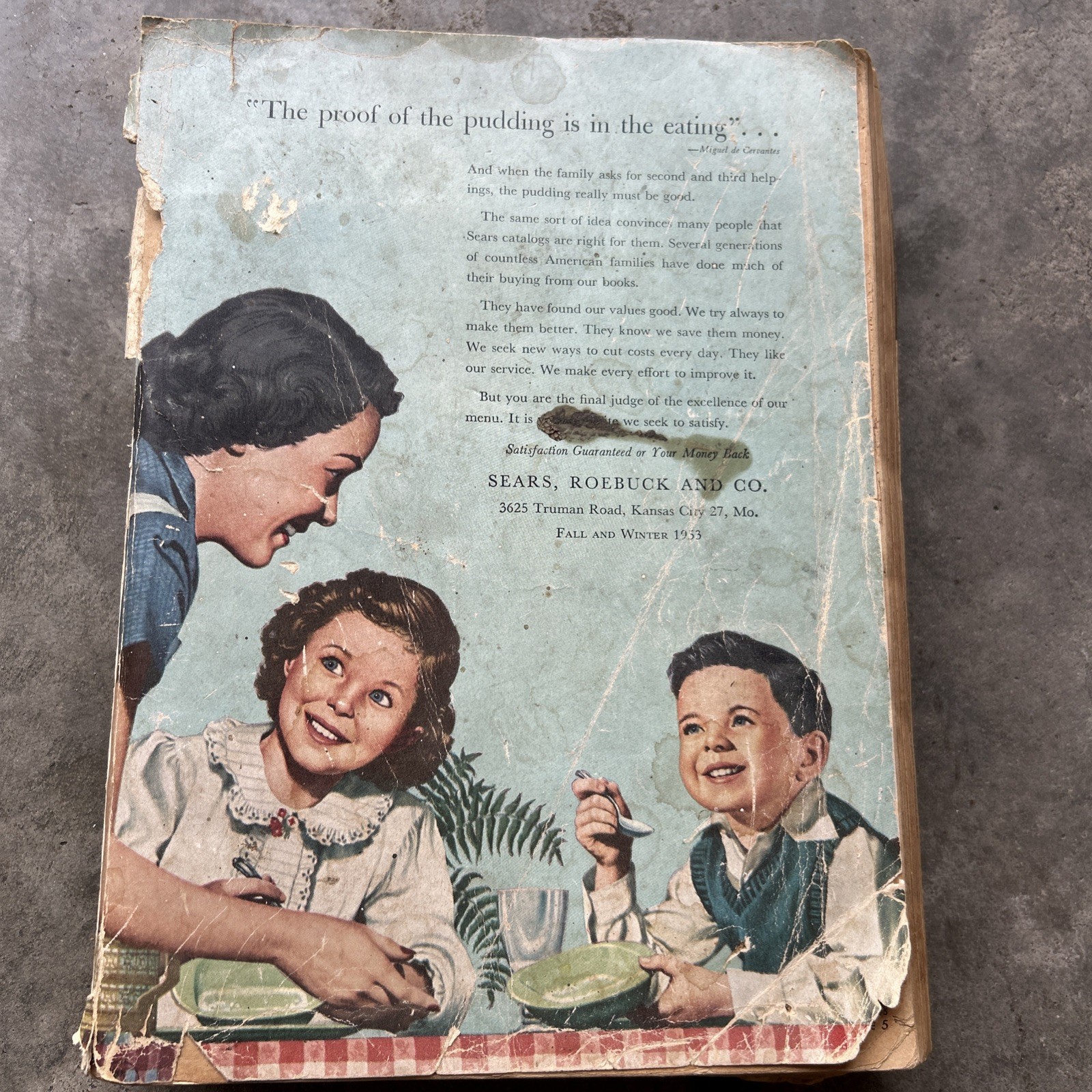 Vintage SEARS Roebuck& CO Fall&Winter 1953 Edition 207 Boston 1370 pages