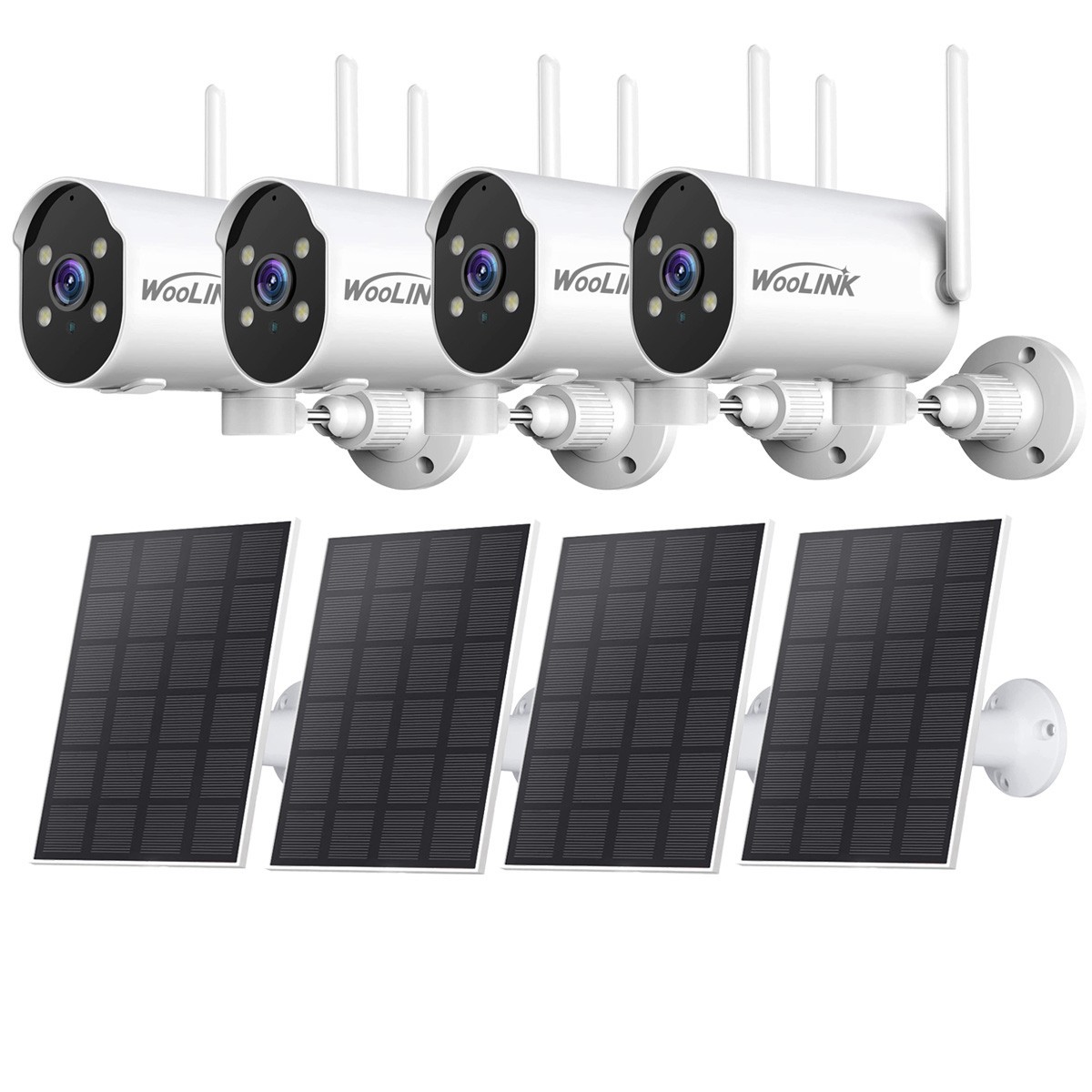 Solar Battery Powered Wireless Security Camera System WiFi Outdoor Home Security