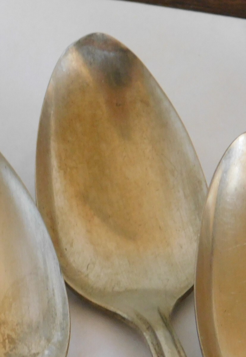 7 Teaspoons - ROGERS NICKEL SILVER - Scroll Leaf Pattern #P73