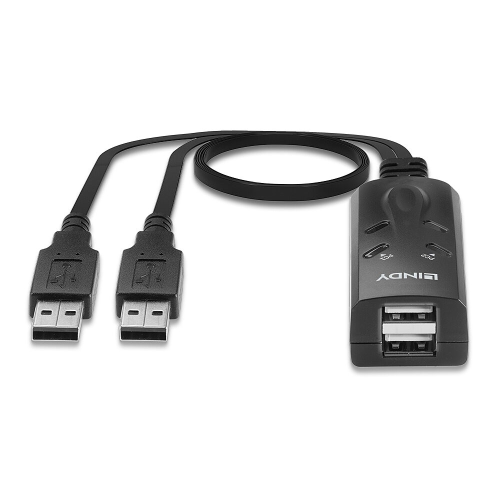 Lindy KM keyboard , Mouse Switch USB for 2 PCs