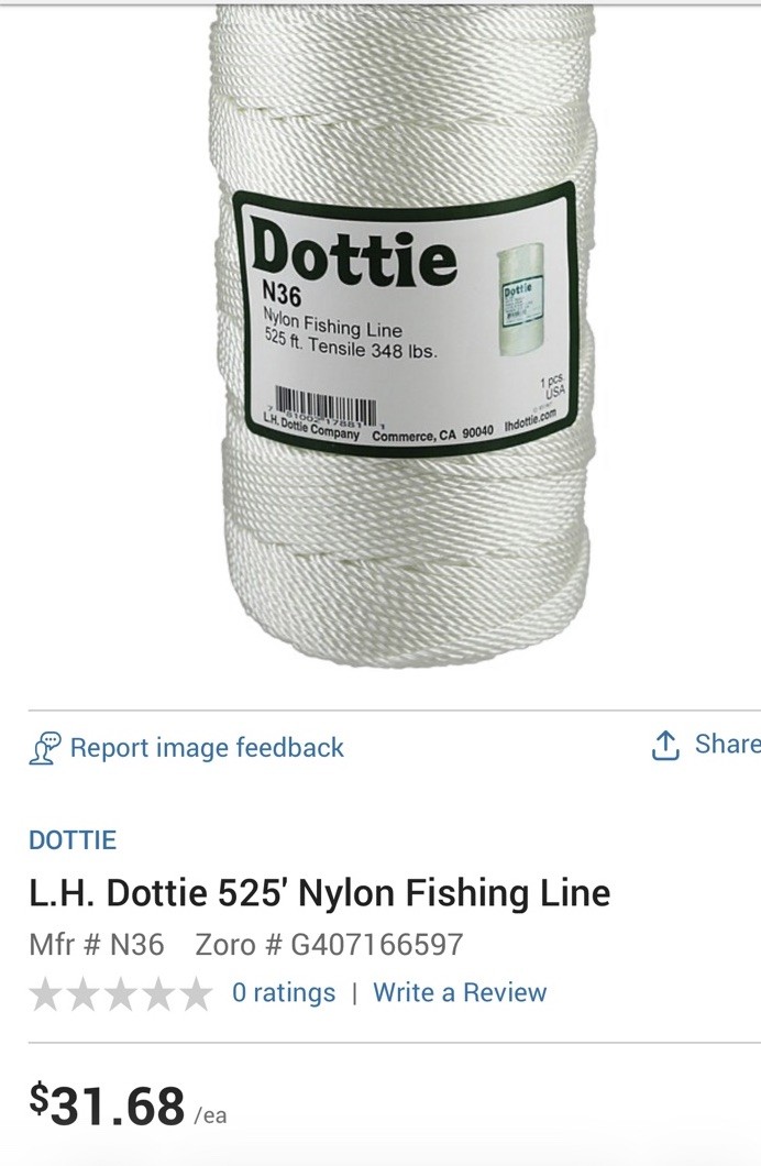 DOTTIE N85 L.H. Dottie 2150' Nylon Fishing Line