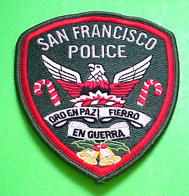 SAN FRANCISCO  CALIFORNIA  CA ( CHRISTMAS PATCH ) 5" POLICE PATCH FREE SHIPPING