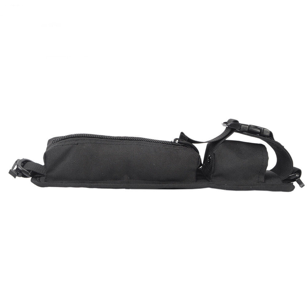 2 pcs Black Tactical Backpack Shoulder Strap Bag Molle Accessory Pouch Outdoor