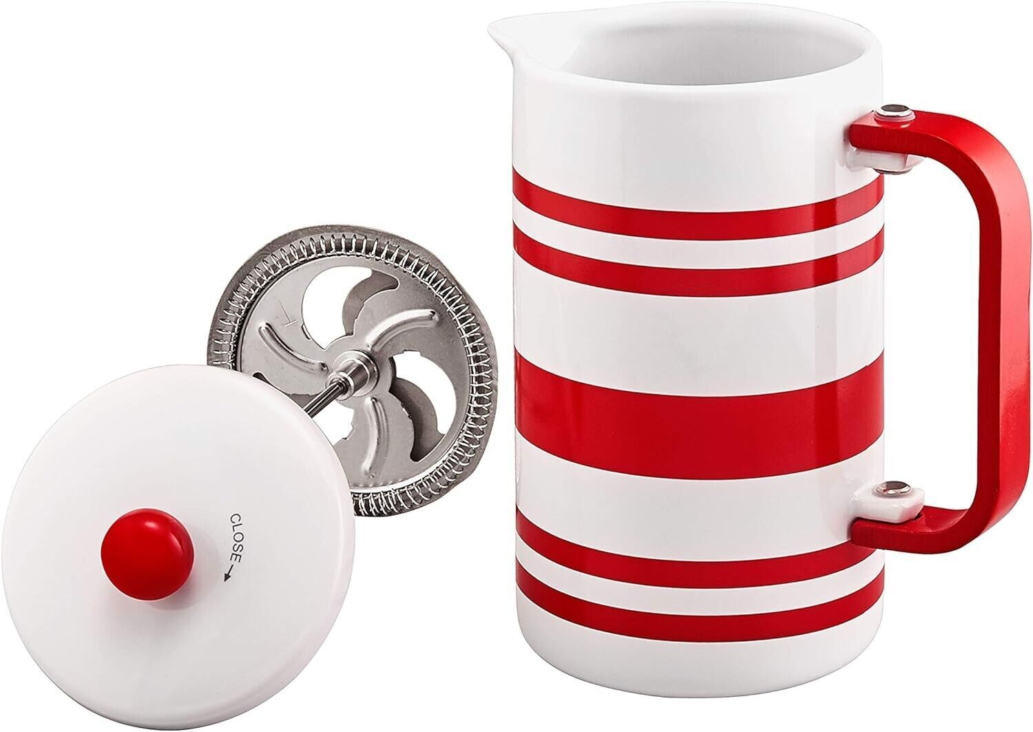 BonJour Hot Beverage Ceramic French Press Coffee Maker with Flavor Lock Filter