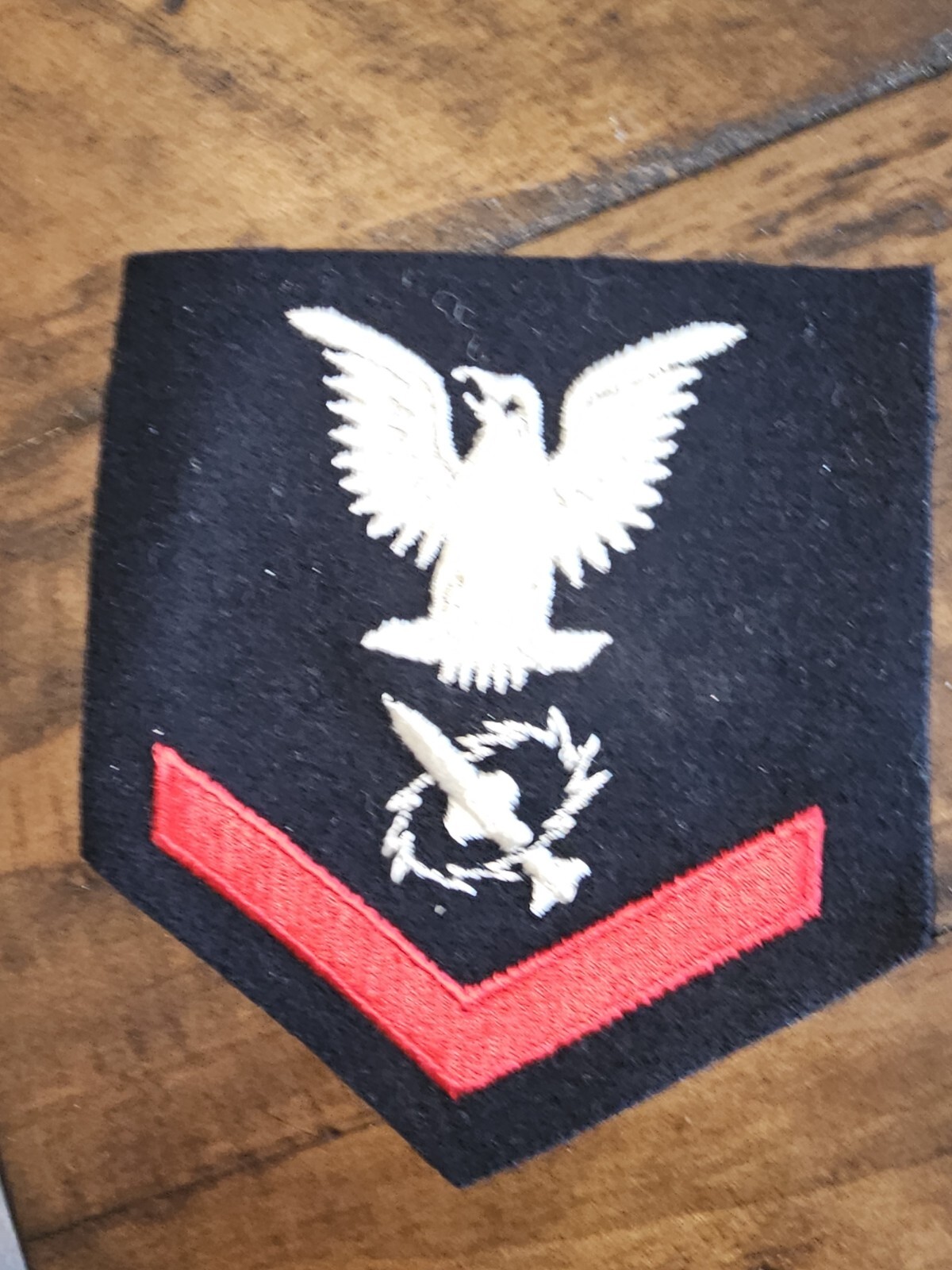 1960s USN Navy 3rd Class Missile Technician Mate Rate Chevron Patch L@@K!!!