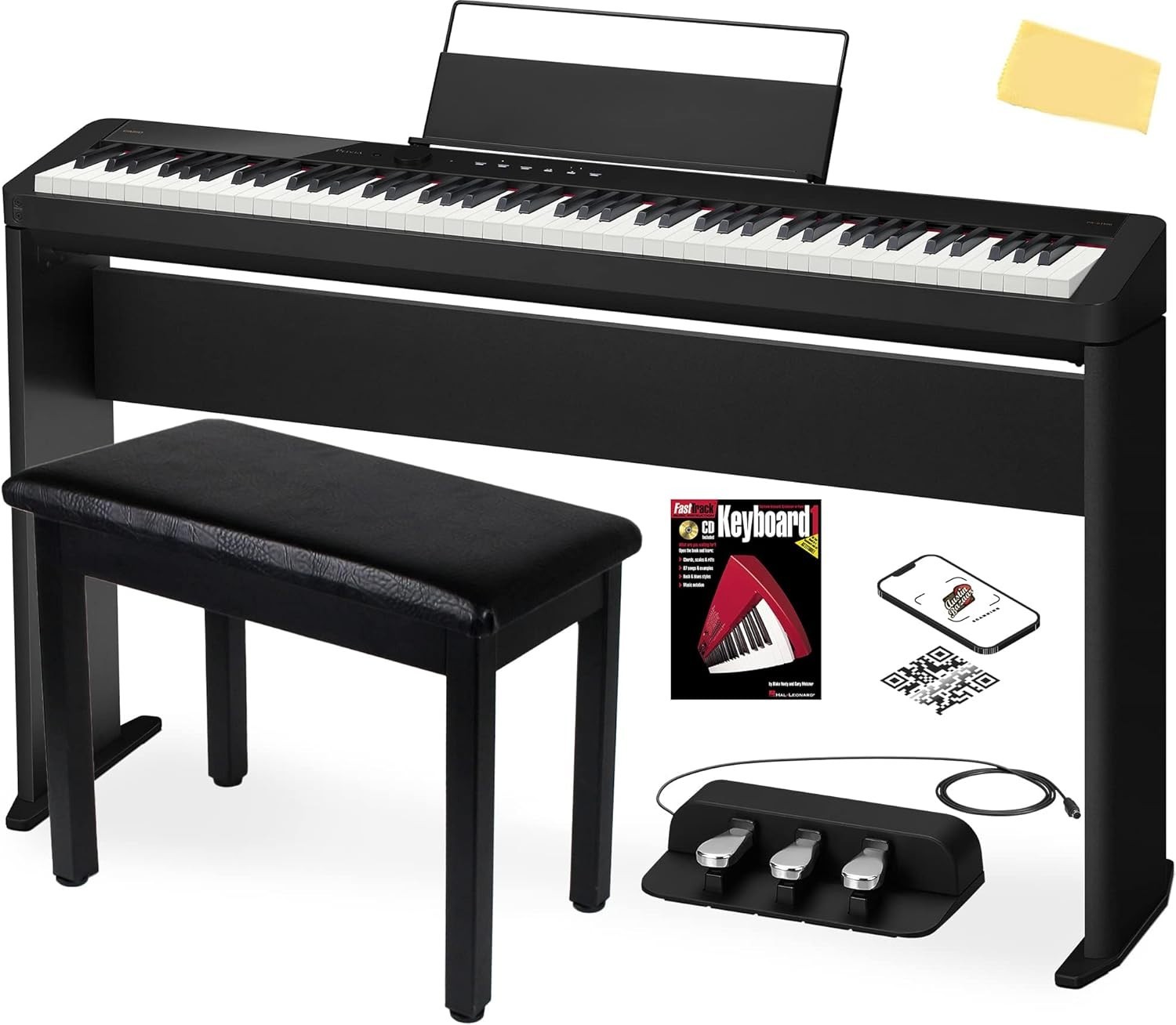 Casio PX-S1100 Privia Slim Digital Piano - Black w/ SP-34 Pedal