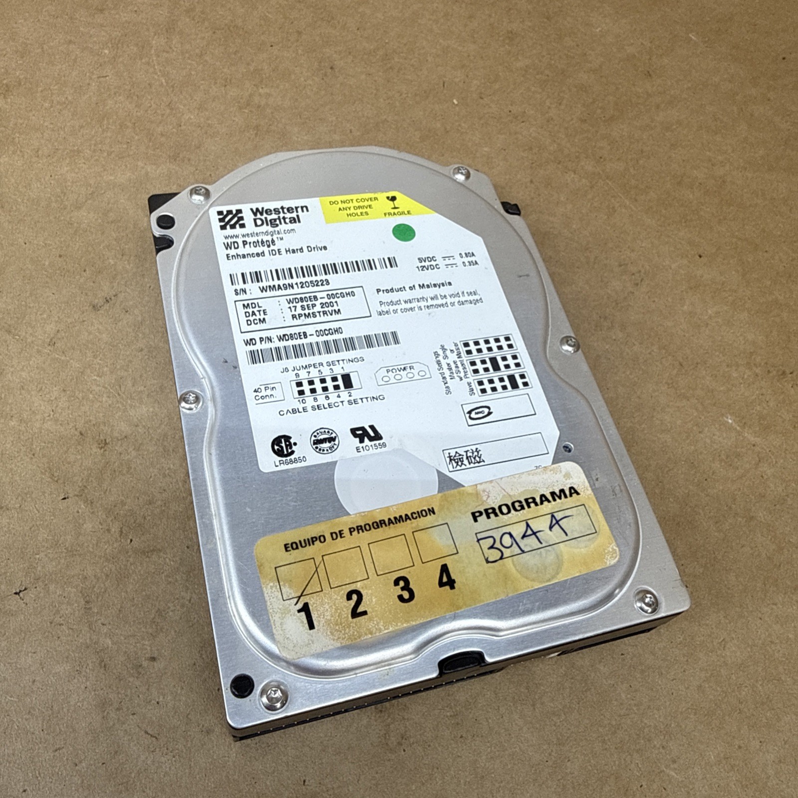 Original Xbox IDE Hard Drive- WD Western Digital - 8GB - OG