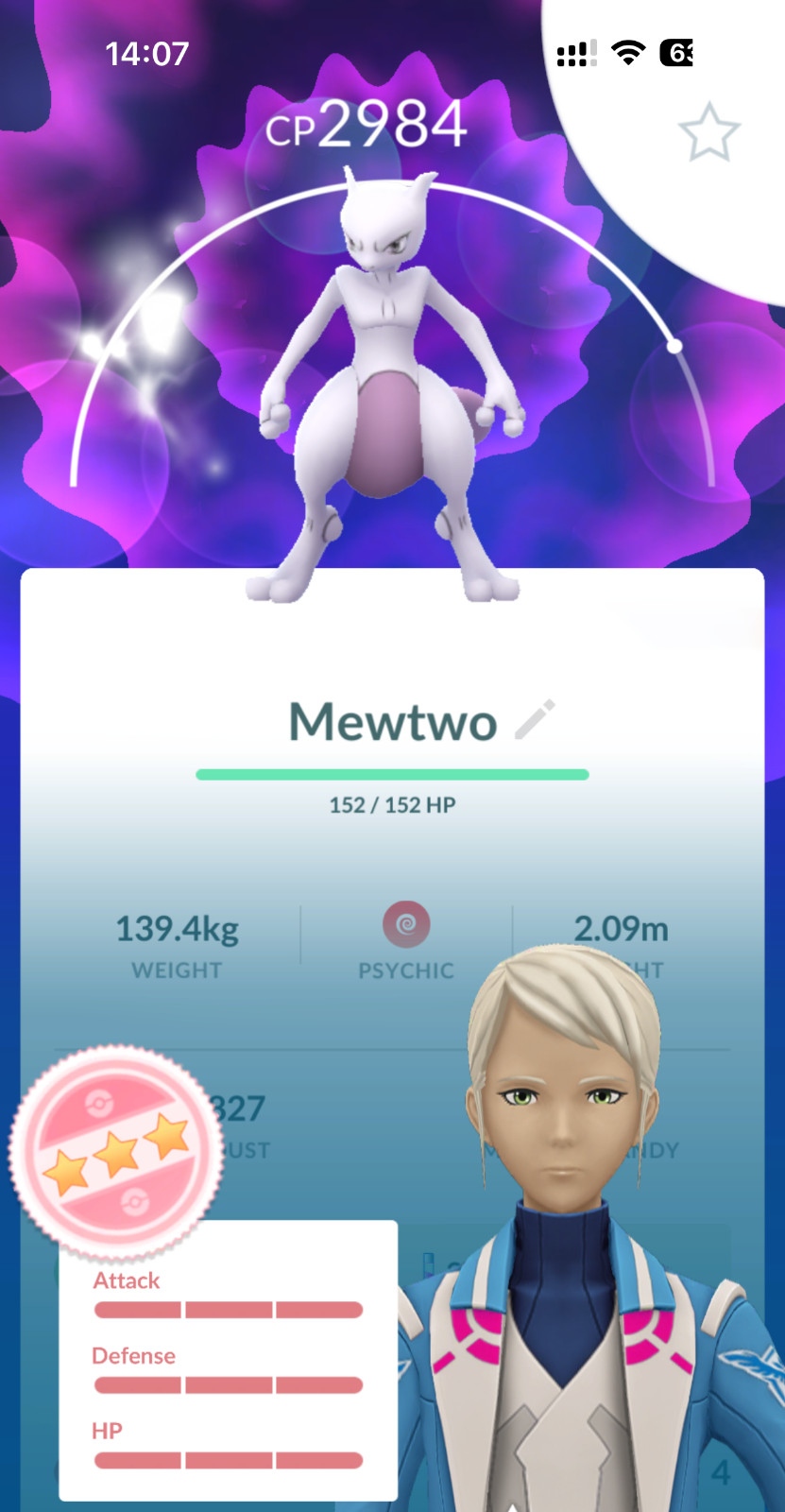Hundo Mewtwo (Purified) PTCs  Read description