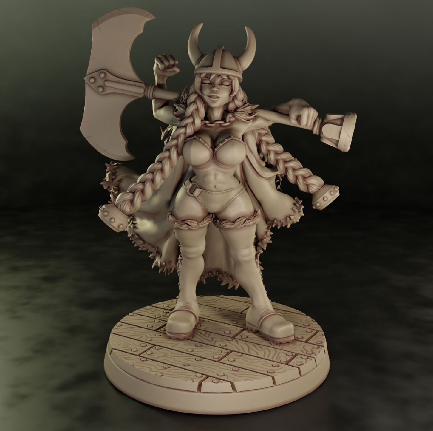 Dungeons & Dragons Playable Character - Female Dwarf - Barbarian, Fighter