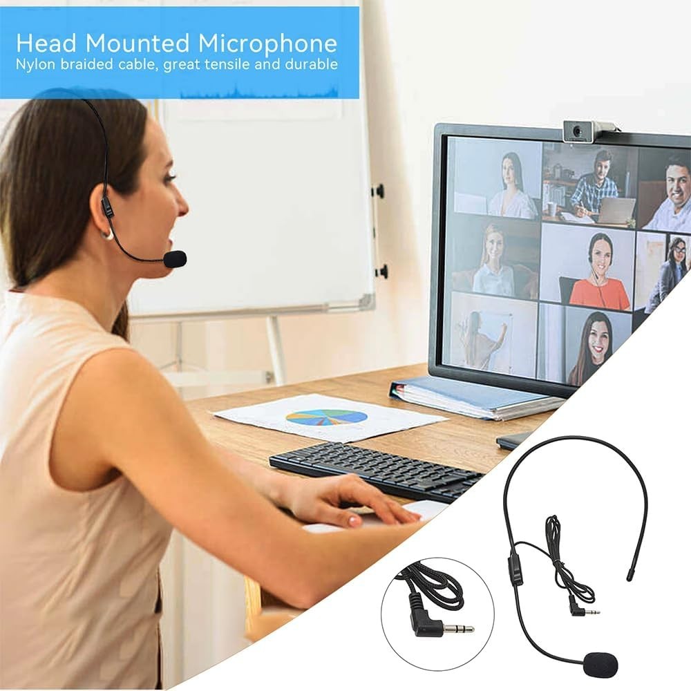 Comfortable and Adjustable Headset Microphones for Singers & Presenters - 2 Pack
