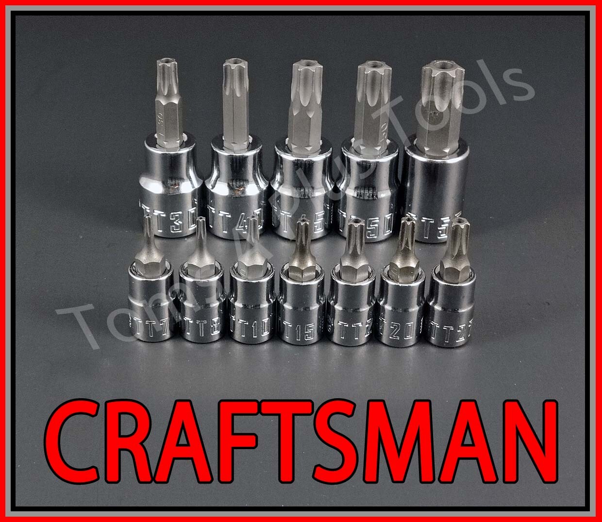 CRAFTSMAN 12pc 1/4 3/8 Tamperproof Torx / Star bit ratchet wrench socket set