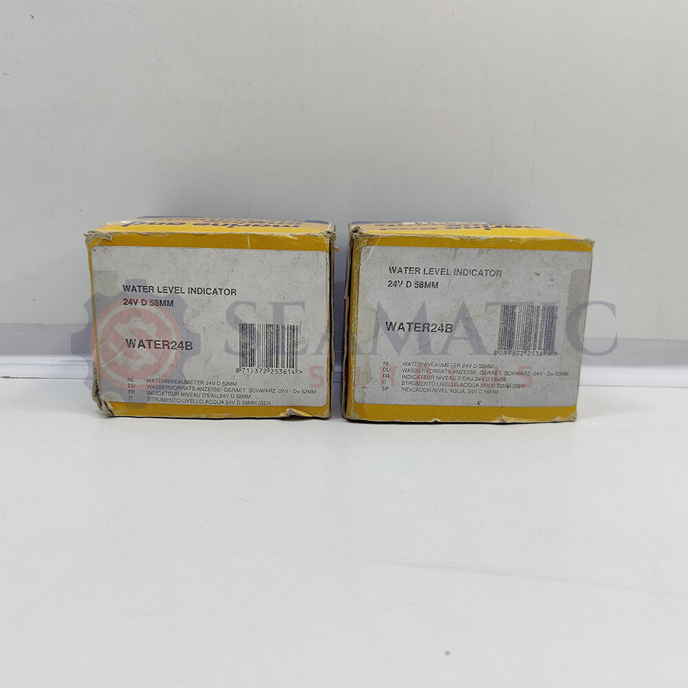 LOT OF 2 X New Vetus WATER24B Water Level Instrument 24V D 58mm, V#489
