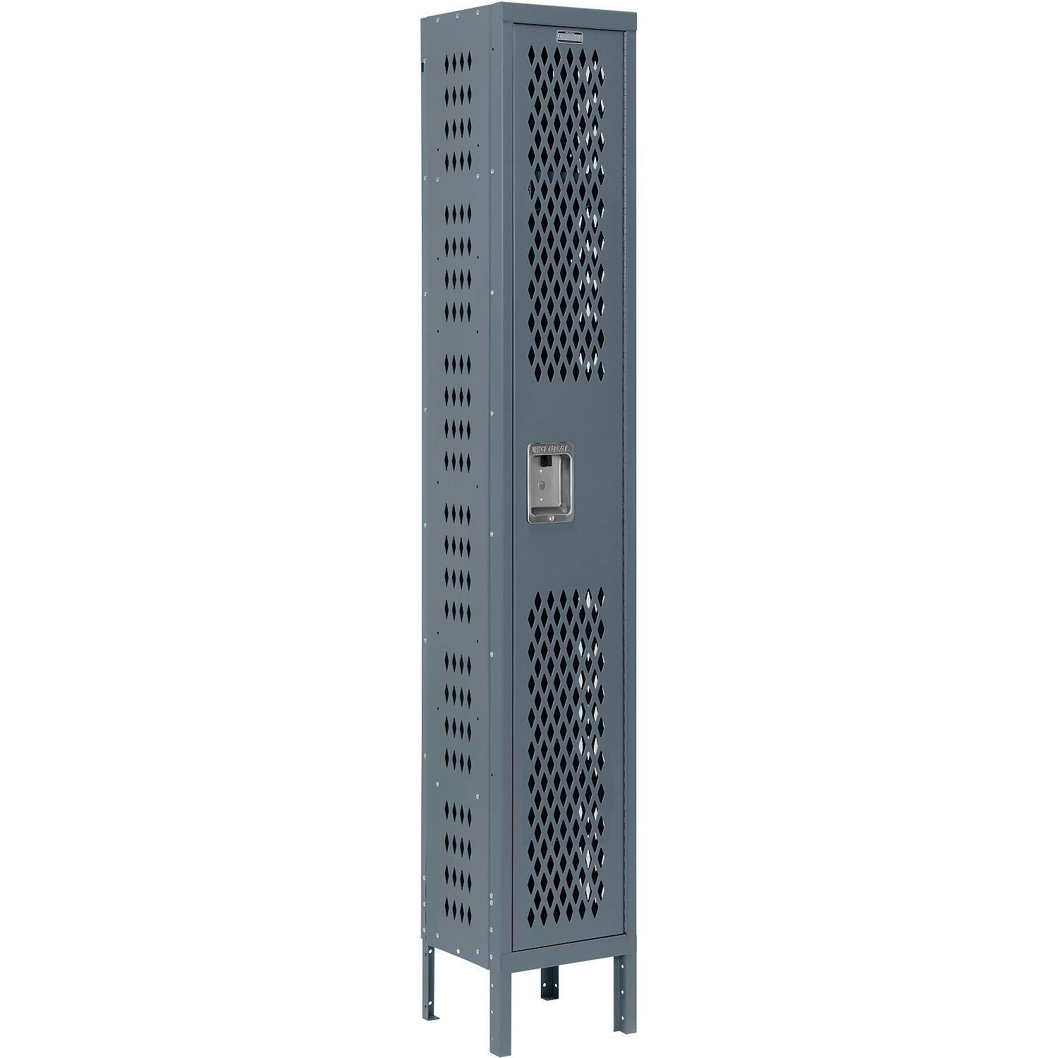 1-Tier 1 Door Ventilated Locker 12"Wx12"Dx72"H Assembled