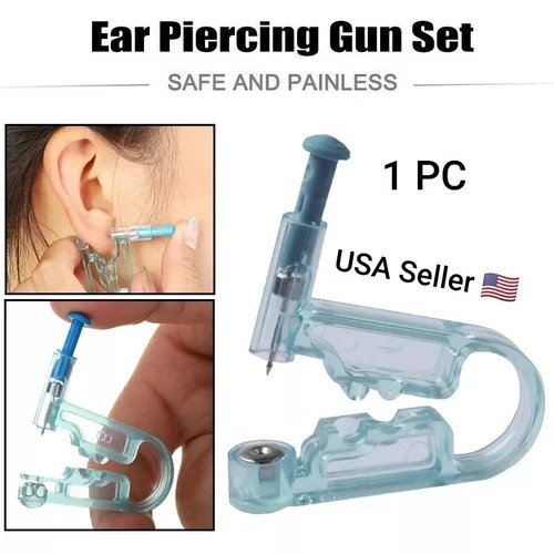 1PC Ear Piercing Gun Kit Disposable Disinfect Safety Earring Piercer Machine New