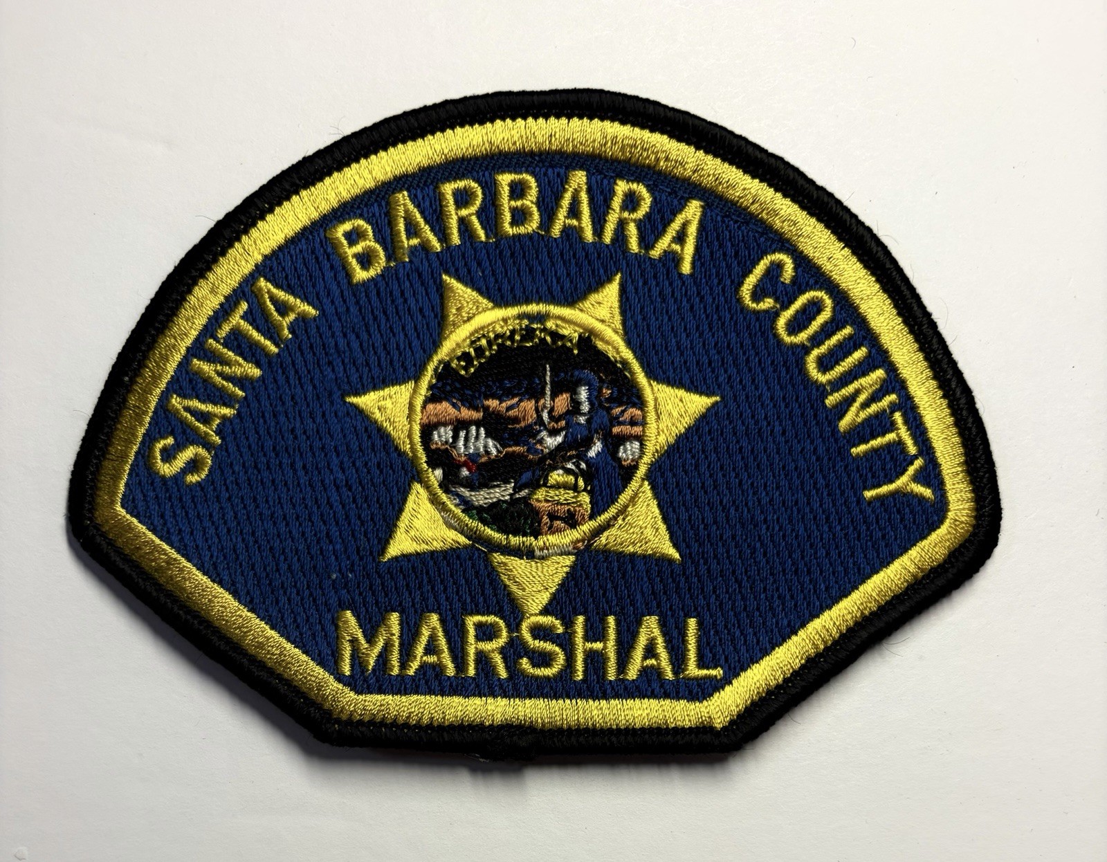 VINTAGE DEFUNCT CALIFORNIA SANTA BARBARA COUNTY MARSHAL PATCH #D41