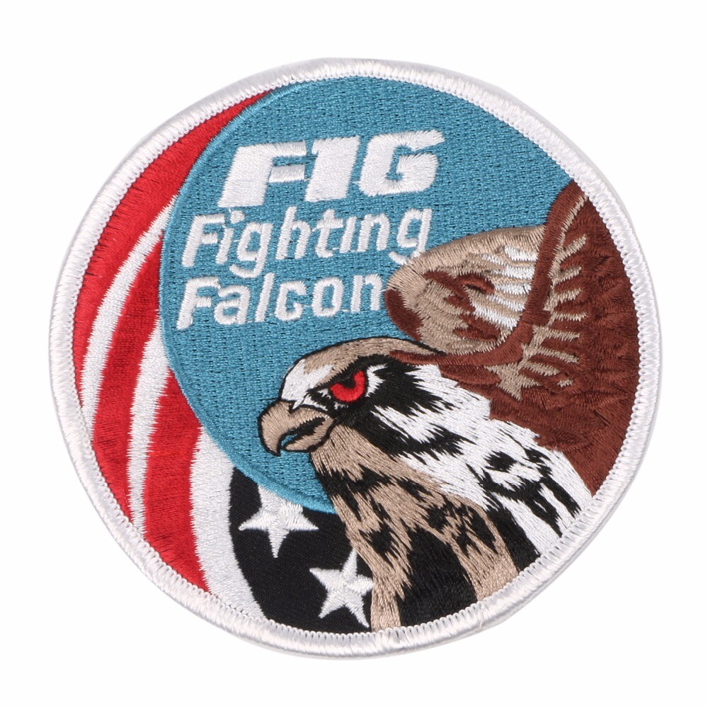 US UNITED STATES USAF F-16 FIGHTING FALCON SWIRL EMBROIDERED PATCH -chho981