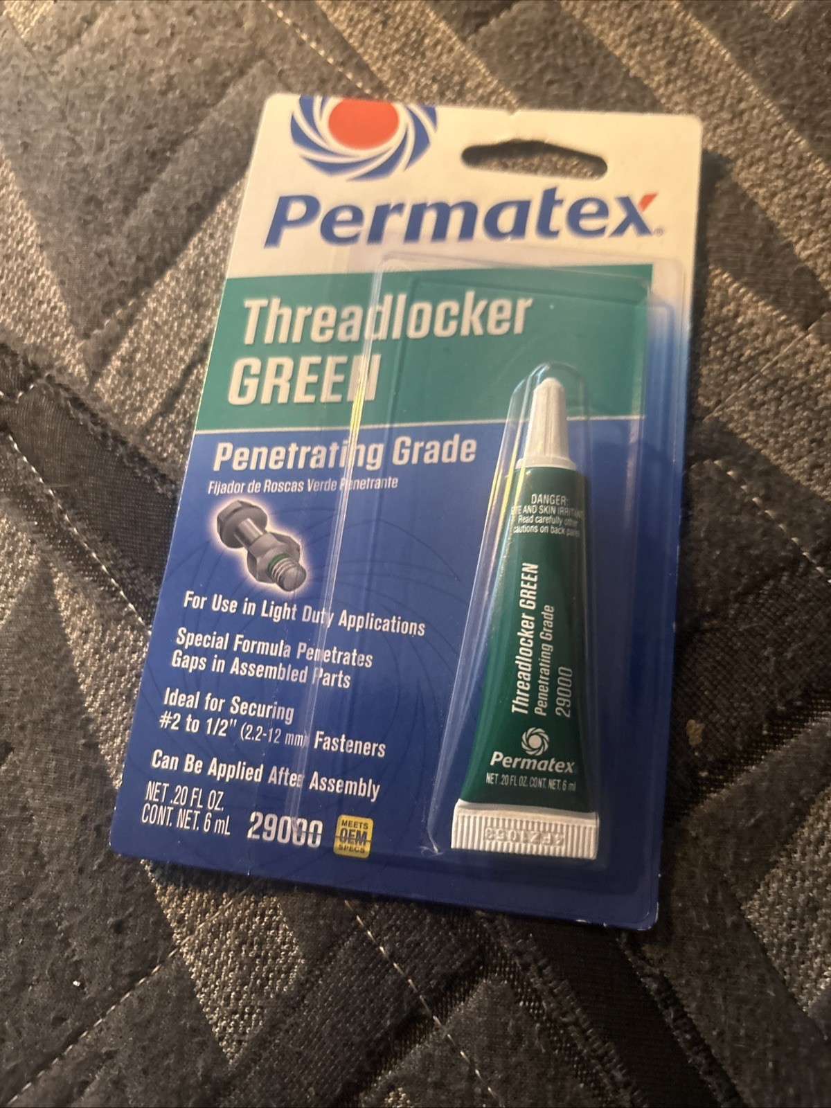Permatex® 29000 - 6ml Penetrating Grade Threadlocker Green