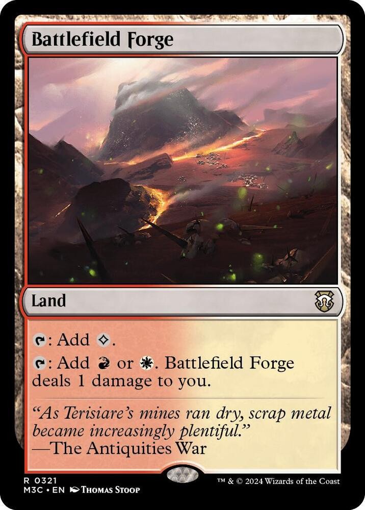 1x Battlefield Forge - Commander: Modern Horizons 3 - NM  -  MTG