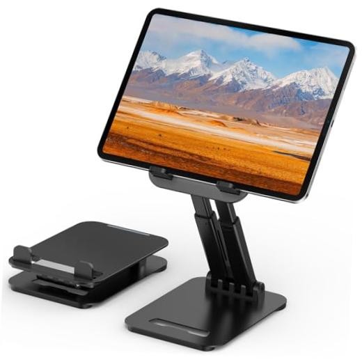 Tablet Stand for iPad Holder, Adjustable Tablet Holder for Desk | Foldable