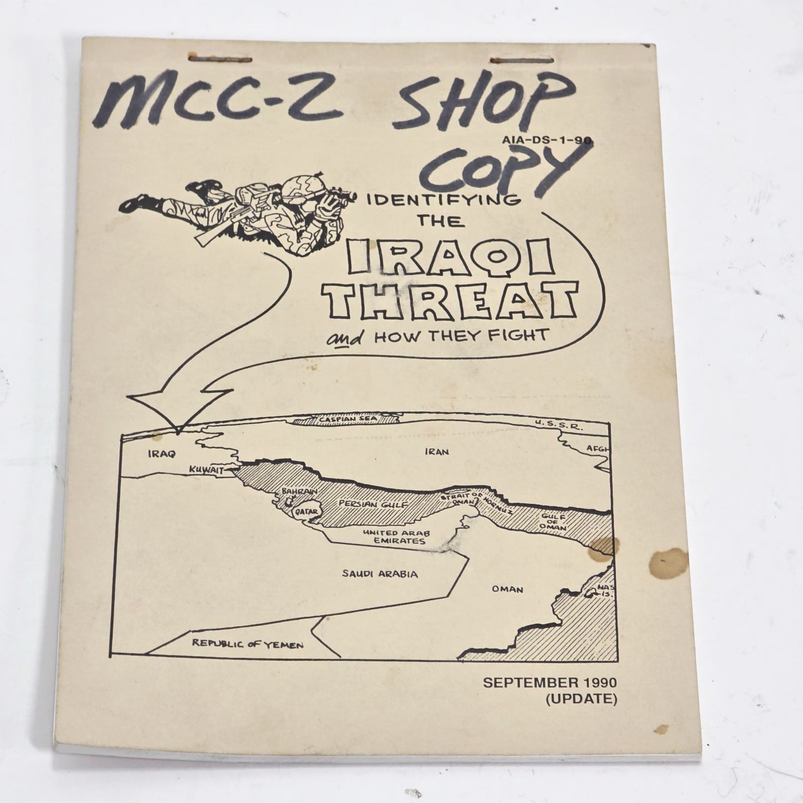 Vintage 1990 Identifying the Iraqi Threat and How They Fight Military Pamphlet