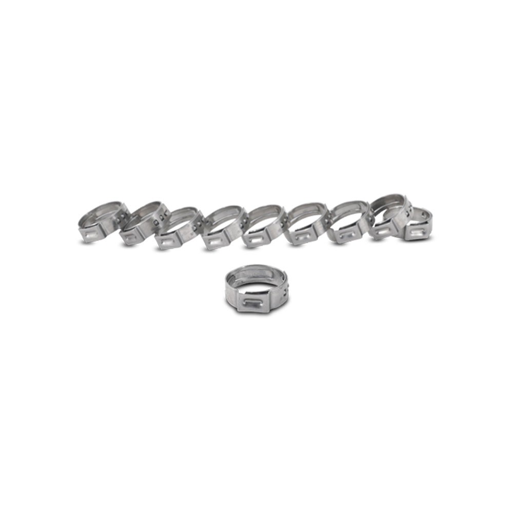 Vibrant Hose Clamp 12282; 1 - 1.13 in. Stainless Steel Pinch Clamp, 10pcs