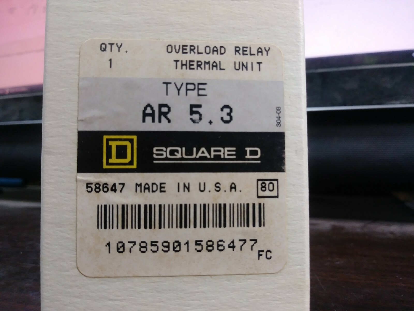 SQUARE D AR 5.3 AR5.3 OVERLOAD RELAY THERMAL UNIT SET OF 3 NEW IN BOX